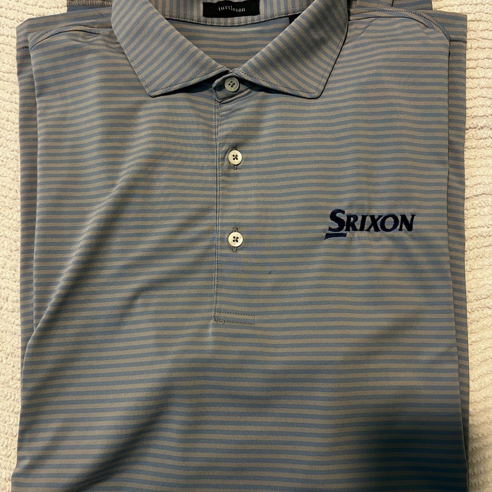 Srixon Gray and Blue Polo Golf Shirt